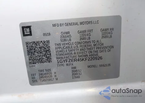2019 Cadillac Xt4 Sport from USA, damaged, VIN 1GYFZER45KF220926